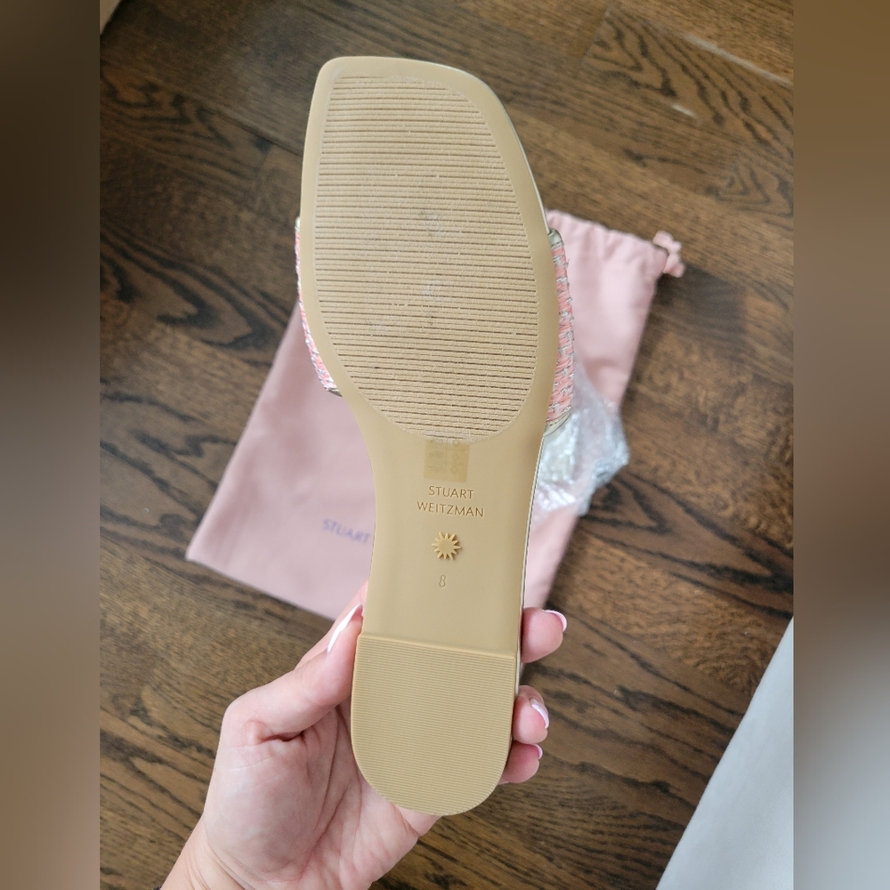 Stuart Weitzman Summer Raffia Slide Sandal ✨️ - Picture 5 of 6